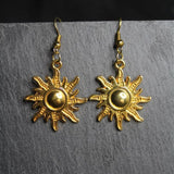 Gold Colour Boho Sun and Moon Earrings Sun Dangle Witchy Statement Jewelry Creativity Hippy Dangle for Witch Fashion Women Gift