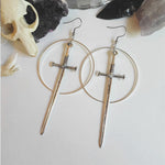 Gothic Sword Earrings Classic Eardrop All Kinds of Big Sword Fashion Punk Jewellery Novel Charm Women Men Gift Mystical Trend