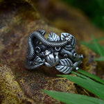 Gothic Witch Pagan Serpent Snake Open Adjustable Ring Occult Amulet Jewelry Wicca Gift