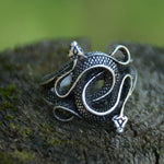 Gothic Witch Pagan Serpent Snake Open Adjustable Ring Occult Amulet Jewelry Wicca Gift