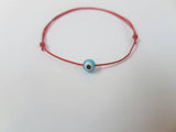 Grey string bracelet Blue evil eye Evil eye bracelet Protection bracelet