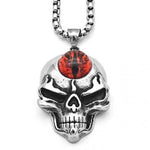 Men's Retro Punk Gothic Cape Skull Pendant Necklace Suitable for Cool Men's Rock Party Locomotive Jewelry