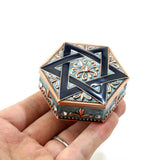 Vintage Hexagonal rhinestone star Music Box Movement Metal luxury Crafts