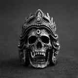 Gothic Punk Satanic Devil Skull Ring Vintage Steampunk