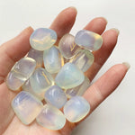 White Opalite Opal Rune Stone Runes Amulet Divination Crystal