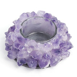 Amethyst Cluster Candle Holders Candlesticks Stones Crystals Quartz