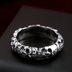 Retro Crack Skull Ring Biker Ring Punk Couple Skull Ring