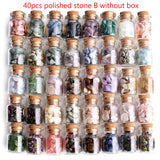 40Pcs Natural Crystal Rockstone Gravel Wishing Bottles