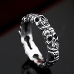 Retro Crack Skull Ring Biker Ring Punk Couple Skull Ring