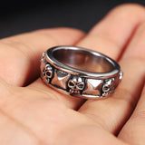 Stainless Steel Gothic Skull Ring Punk Hip Skull Ring