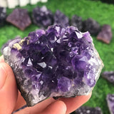 30-350g Uruguay amethyst cluster cave pieces of original stone mineral specimens placed