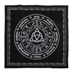 Triple Moon Pentagrams Pagan Altar Cloth Flannel Tarots Cloth