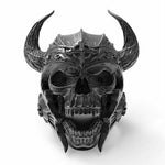 Gothic Punk Satanic Devil Skull Ring Vintage Steampunk