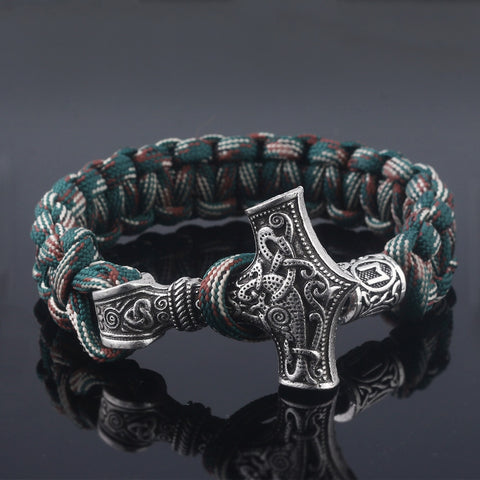 Norse Viking Thor Mjolnir Hammer Amulet Runes Bangles Gift