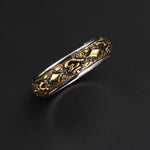 Sutra ring six words mantra ring heart ring finger retro ornaments