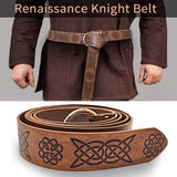 Medieval Embossed Viking Renaissance Knight Buckles Belt Leather Waistband