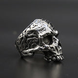 Gothic 316L Stainless Steel Skull Ring