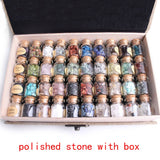 40Pcs Natural Crystal Rockstone Gravel Wishing Bottles