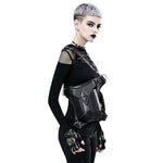 Steampunk Moto Hot Sale Halloween Black Retro Pu Female Bag