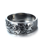 Odin Norse Viking Amulet Rune MEN Ring fashion words Retro Jewelry