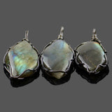 Irregular Raw Stone Labradorite Natural Stones Healing Reiki Pendant