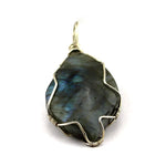 Irregular Raw Stone Labradorite Natural Stones Healing Reiki Pendant