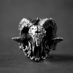 Gothic Punk Satanic Devil Skull Ring Vintage Steampunk