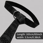 Medieval Embossed Viking Renaissance Knight Buckles Belt Leather Waistband