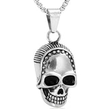 Men's Retro Punk Gothic Cape Skull Pendant Necklace Suitable for Cool Men's Rock Party Locomotive Jewelry
