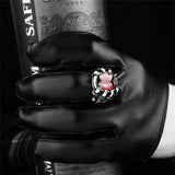 Punk Goth Dragon Claw Stone Ring