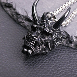 Men's Retro Punk Gothic Cape Skull Pendant Necklace Suitable for Cool Men's Rock Party Locomotive Jewelry