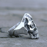 Gothic Men's Stainless Steel Skull Ring Punk Hip Hop Rider Skull Ghost King Ring