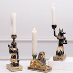 Resin Candlestick Ancient Egyptian Goddess  Anubis Candle Holder