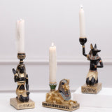 Resin Candlestick Ancient Egyptian Goddess  Anubis Candle Holder