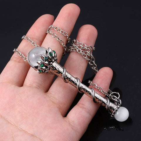 Godmother Witch Magic Wand Necklace Pendant