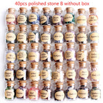 40Pcs Natural Crystal Rockstone Gravel Wishing Bottles