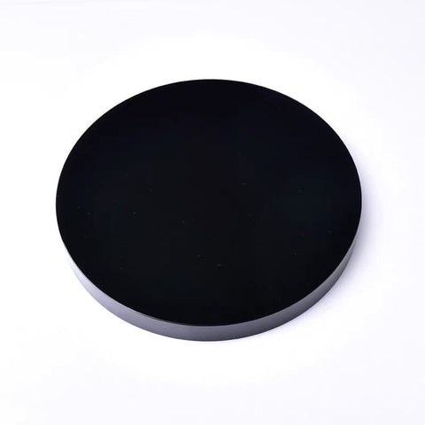 Natural Black Obsidian Circle Disk Round Plate  Mirror Smoking Crystal Stone