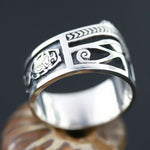 Egyptian Eye of Horus Ankh Cross Symbolic Rings Egypt Amulet Jewelry