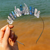 Crystal Witch Crown Crystal Headwear Moon Bridal Headband
