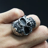 Gothic 316L Stainless Steel Skull Ring