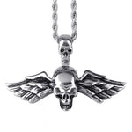 Men's Retro Punk Gothic Cape Skull Pendant Necklace Suitable for Cool Men's Rock Party Locomotive Jewelry