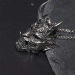 Men's Retro Punk Gothic Cape Skull Pendant Necklace Suitable for Cool Men's Rock Party Locomotive Jewelry
