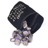 Divination Crystal Quartz Chakra Energy Runes Stones