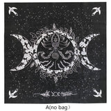 Triple Moon Pentagrams Pagan Altar Cloth Flannel Tarots Cloth