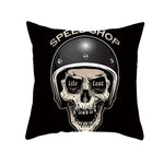 Skull Printing Decorative Pillowcase Black and White Skull Pillow Case Polyester Skull Pattern Pillow Cover kussensloop