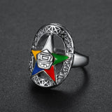 Magicun trendy order of the eastern star masonic oes rings