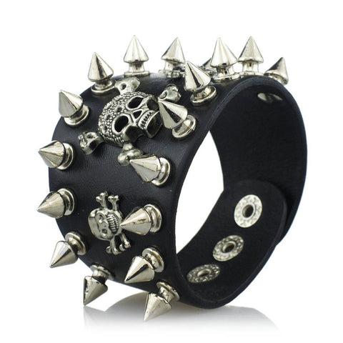 Unique Rock Spikes Rivet Gothic Skeleton Skull Punk Biker