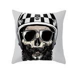 Skull Printing Decorative Pillowcase Black and White Skull Pillow Case Polyester Skull Pattern Pillow Cover kussensloop