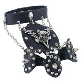 Rock Skeleton Skull Glove  Biker Bangle Bracelet