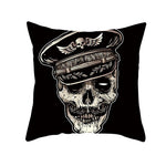 Skull Printing Decorative Pillowcase Black and White Skull Pillow Case Polyester Skull Pattern Pillow Cover kussensloop